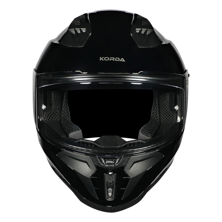 Korda Evo Solid Gloss Black Helmet front