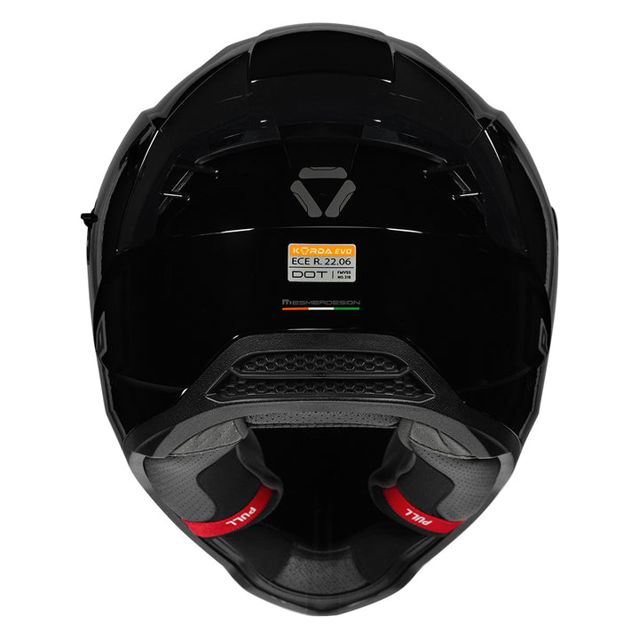 Korda Evo Solid Gloss Black Helmet back