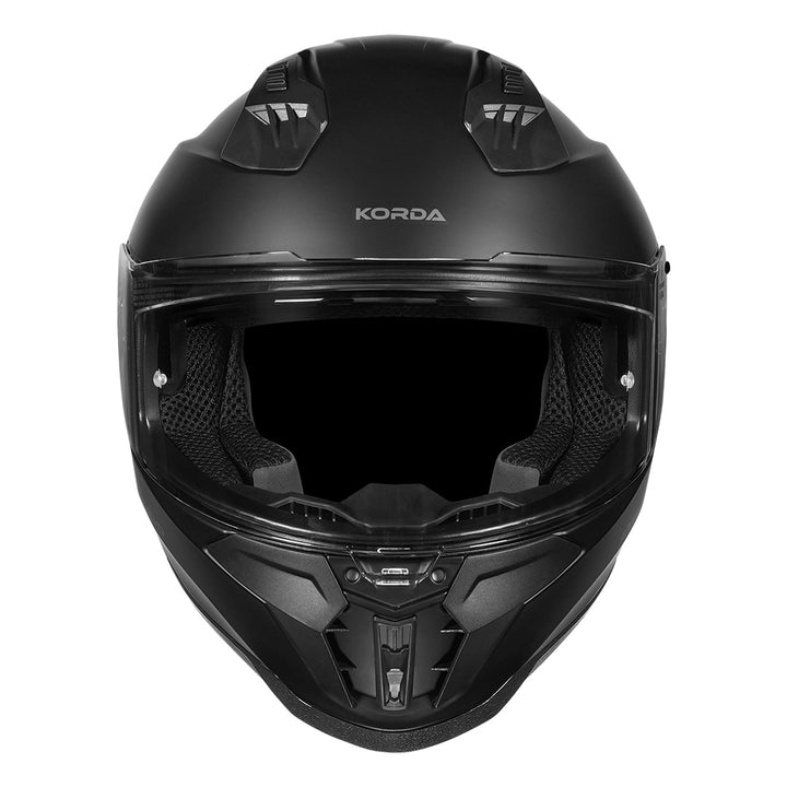 Korda Evo Solid Matt Black Helmet front