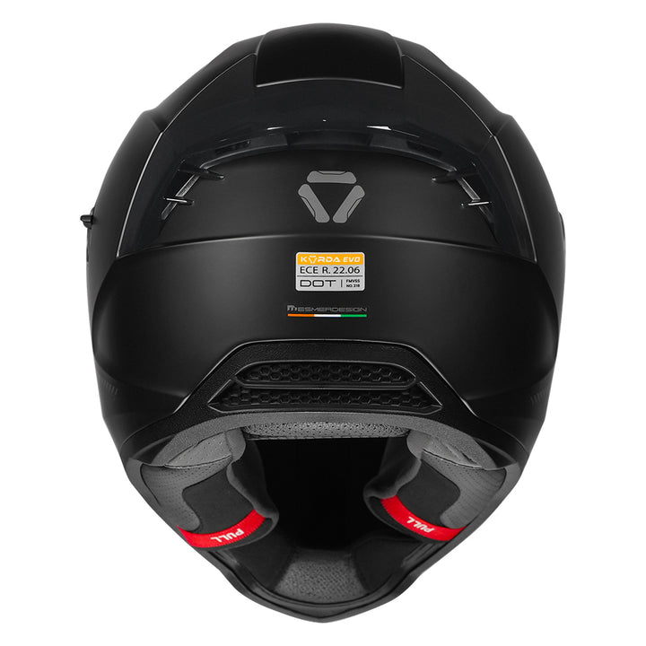 Korda Evo Solid Matt Black Helmet back
