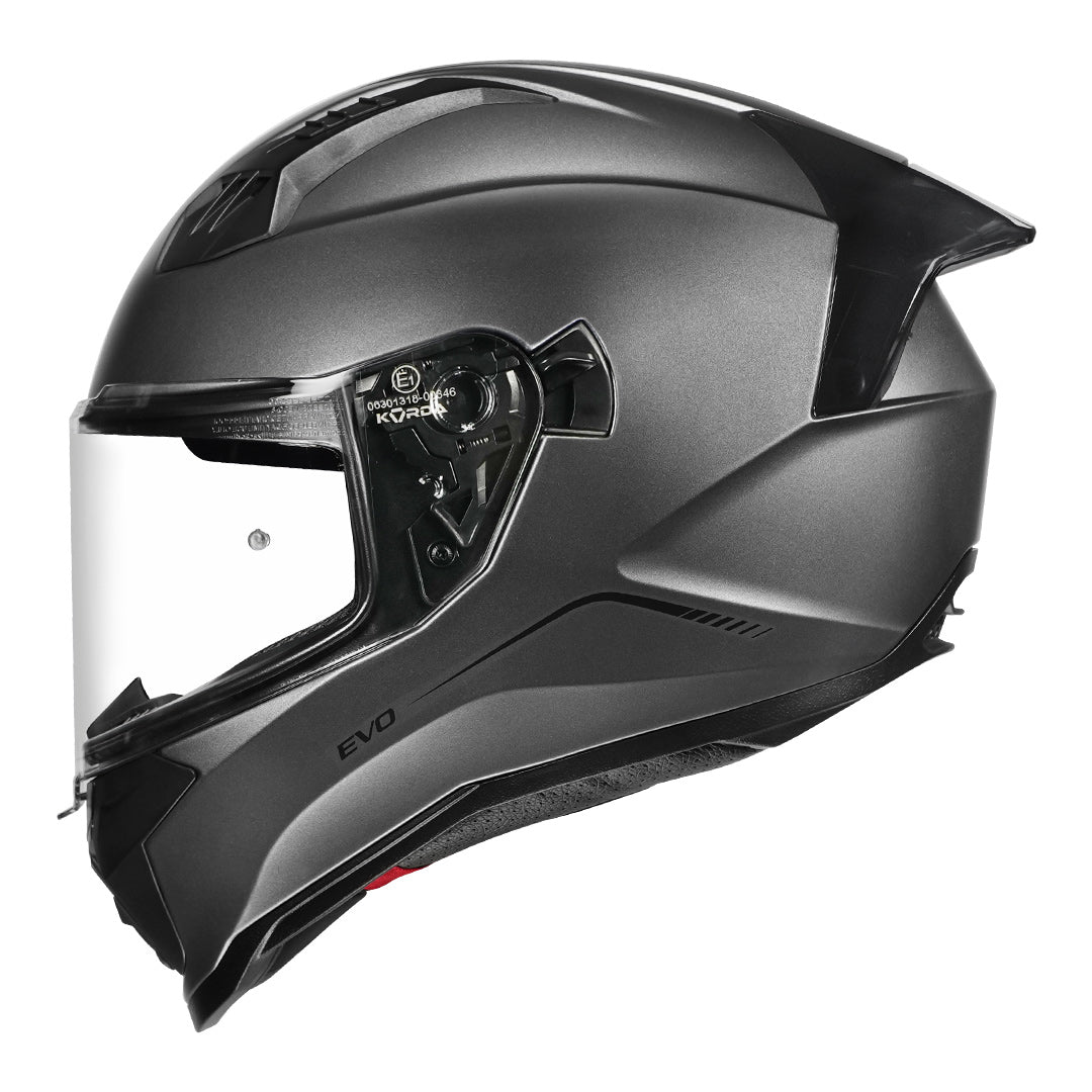 Korda Evo Solid Grey Helmet side