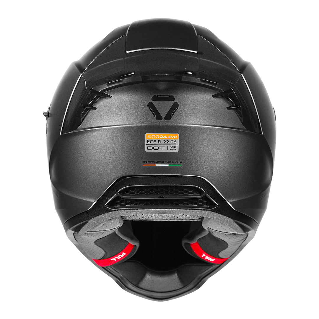 Korda Evo Solid Grey Helmet back