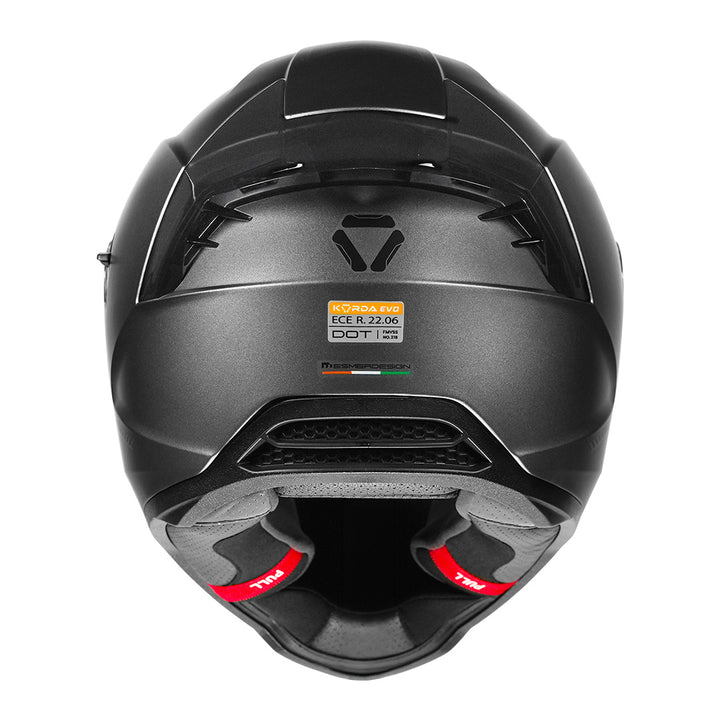 Korda Evo Solid Grey Helmet back