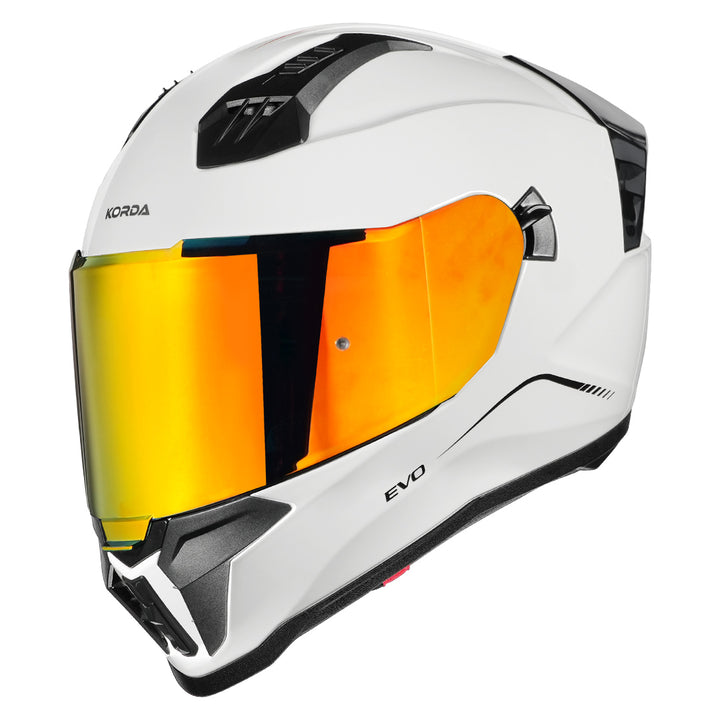Korda Evo Solid White Helmet with Revo visor