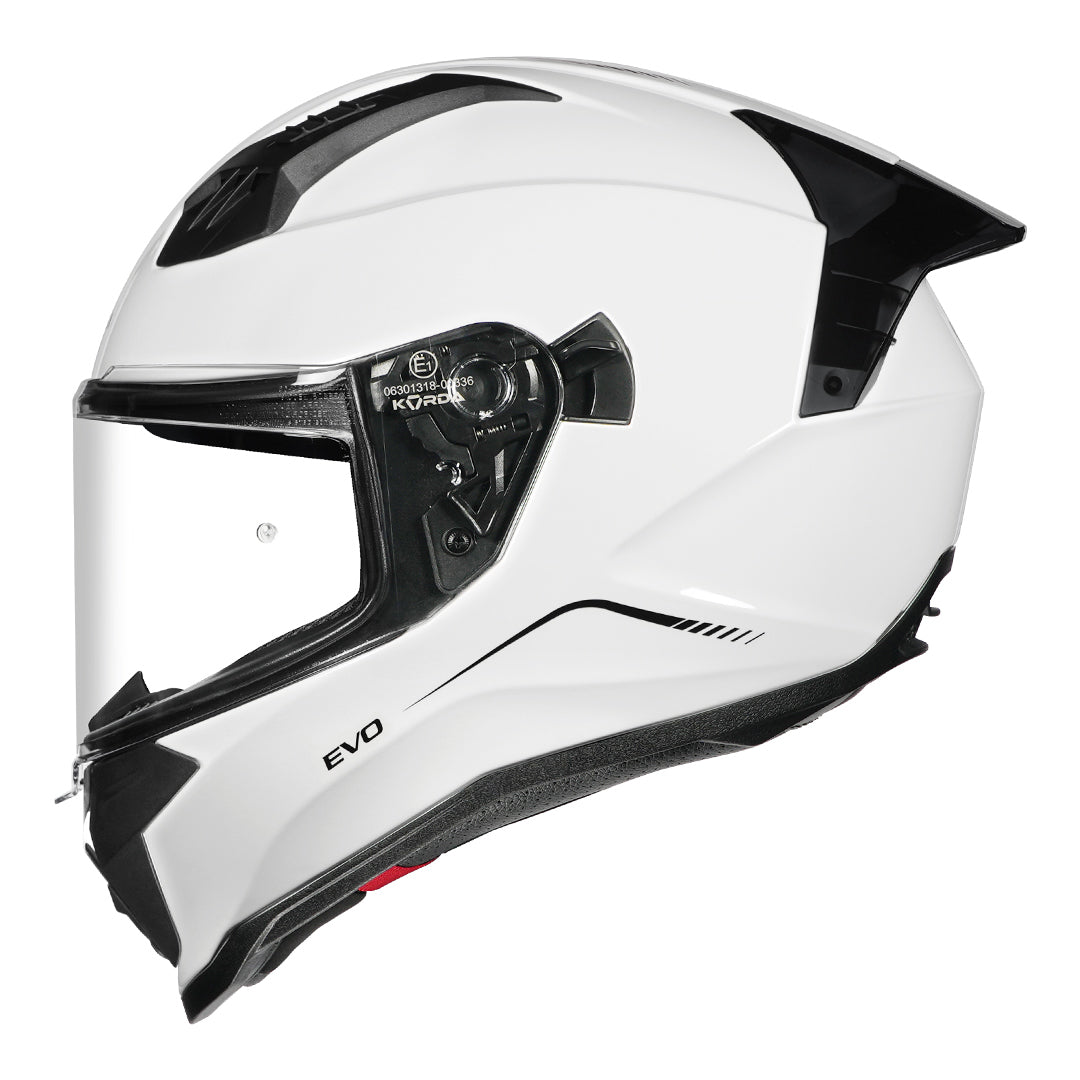 Korda Evo Solid White Helmet side