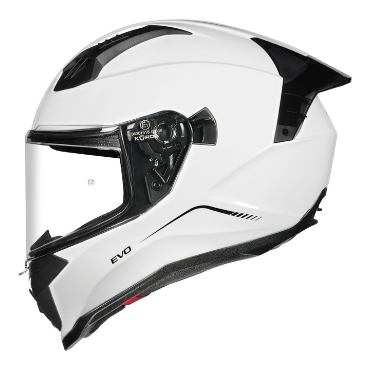 Korda Evo Solid White Helmet side