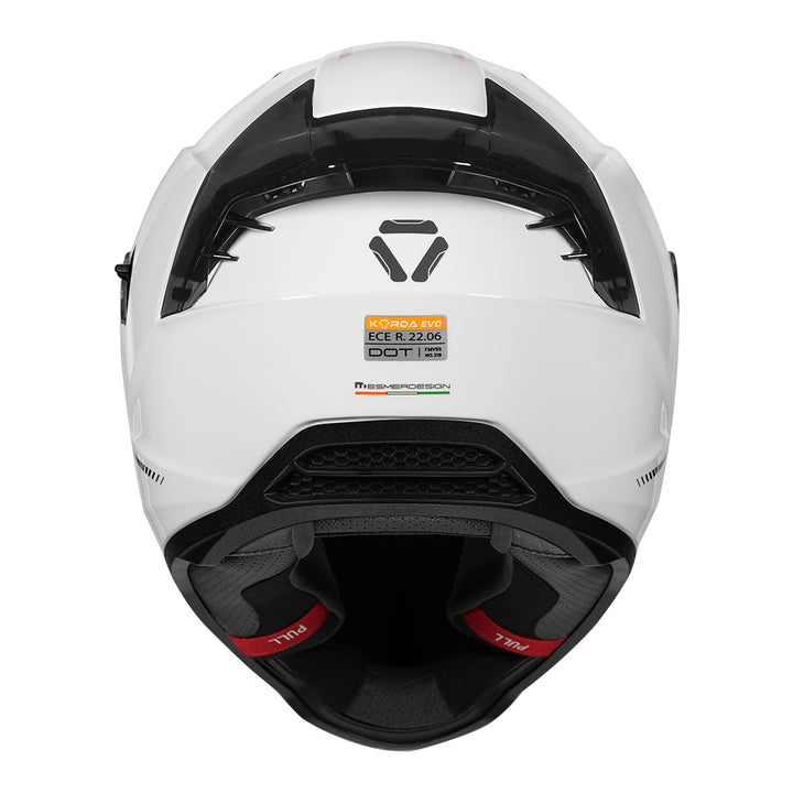 Korda Evo Solid White Helmet back