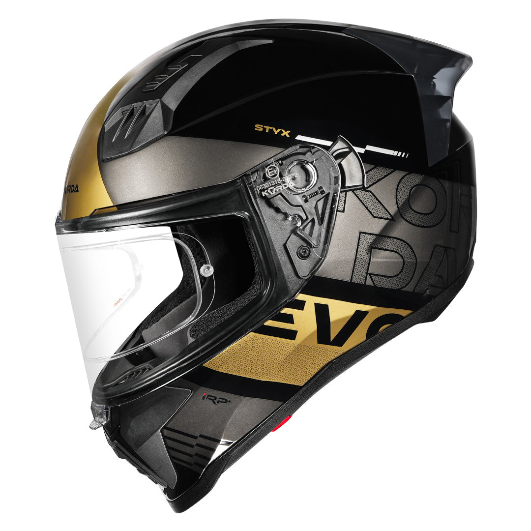 Korda Evo Styx Helmet gold with clear visor