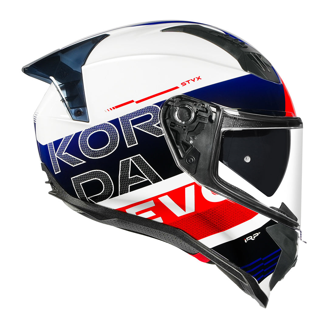 Korda Evo Styx Helmet white blue red side