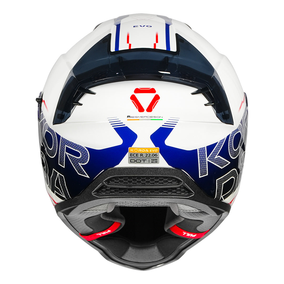 Korda Evo Styx Helmet white blue red back