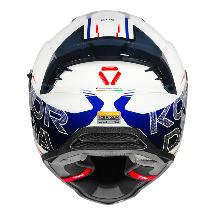 Korda Evo Styx Helmet white blue red back
