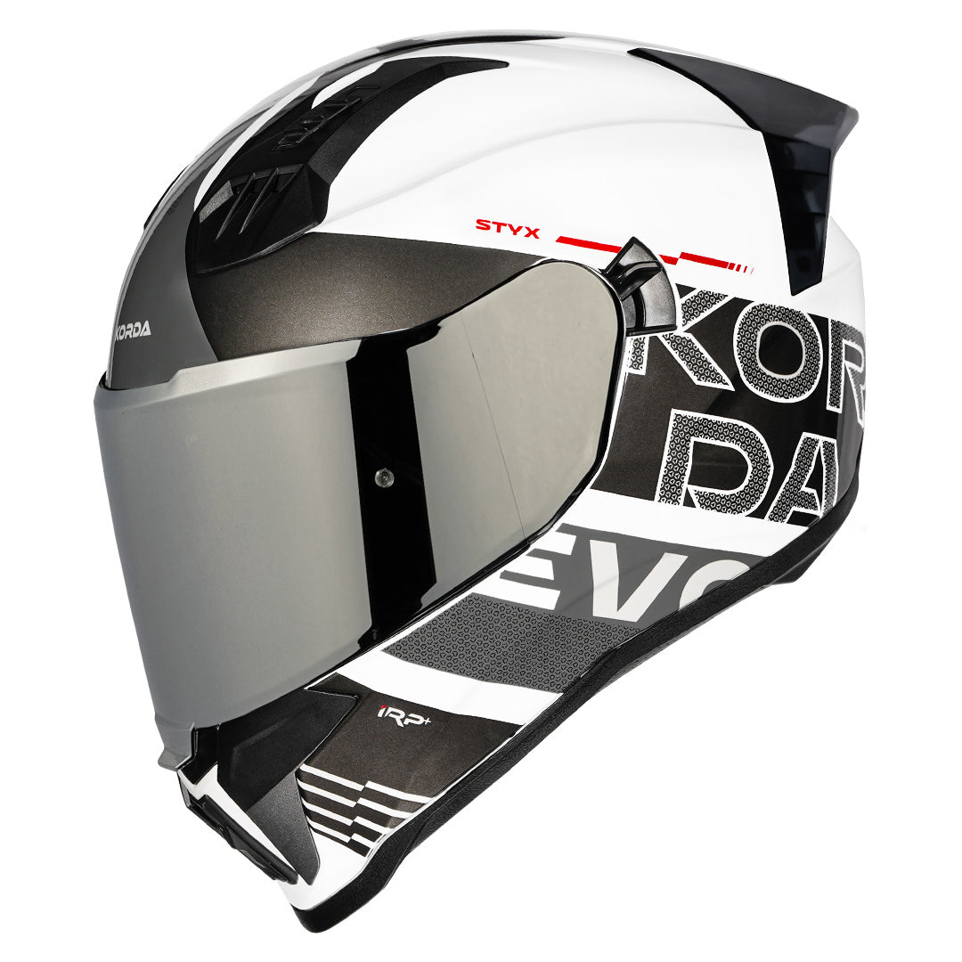 Korda Evo Styx Helmet white grey with silver visor