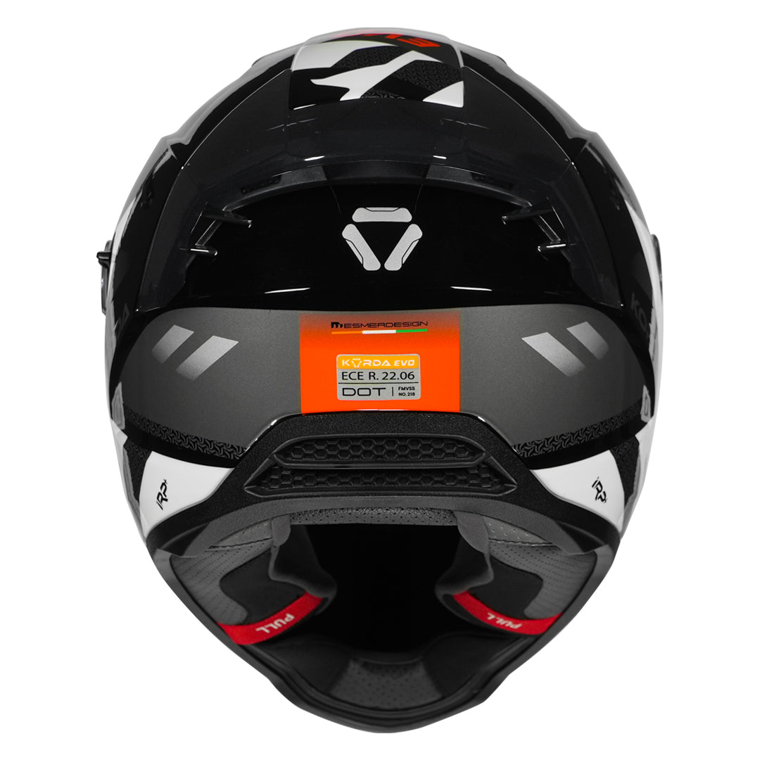 Korda Evo Triton Helmet black white orange back