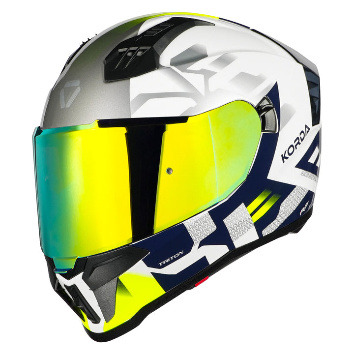 Korda Evo Triton Helmet fluorescent green with revo visor
