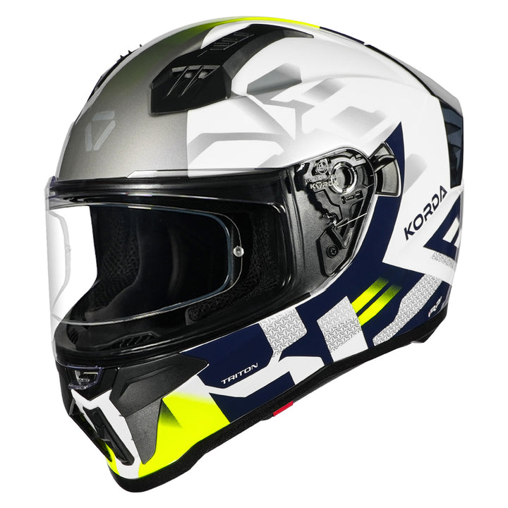 Korda Evo Triton Helmet fluorescent green with clear visor