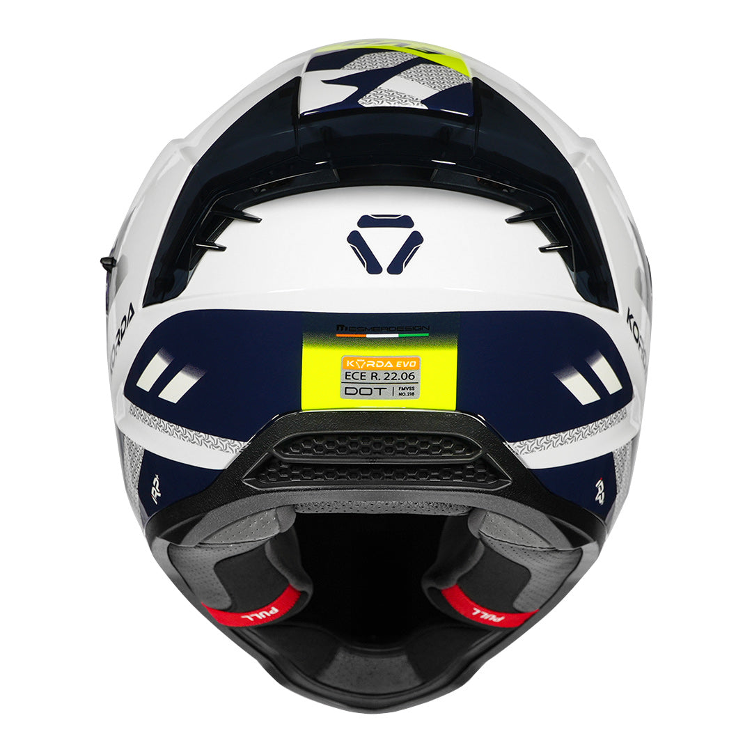 Korda Evo Triton Helmet fluorescent green back