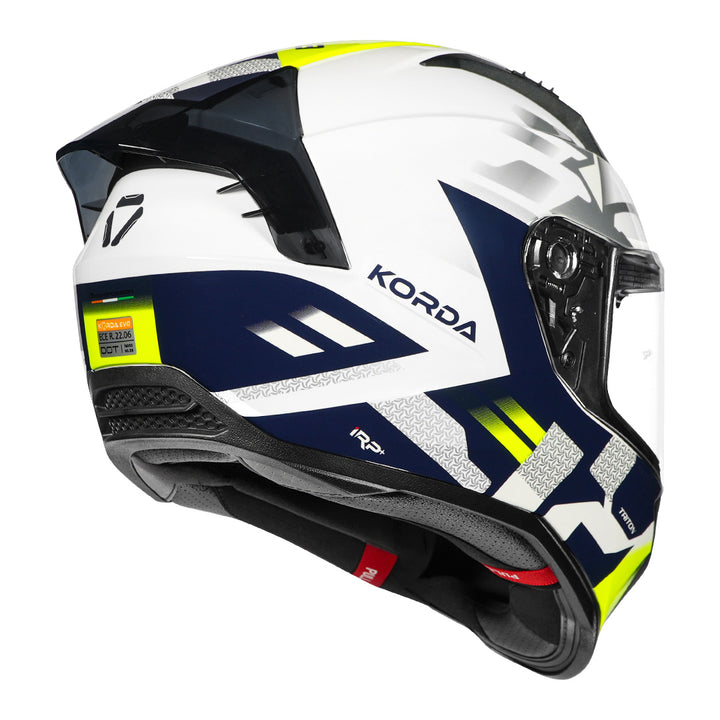 Korda Evo Triton Helmet fluorescent green back with clear visor