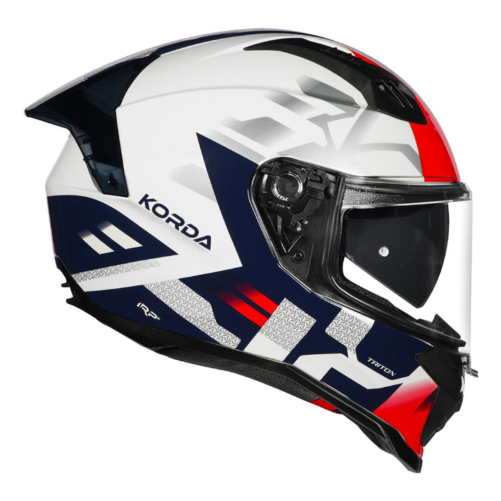 Korda Evo Triton Helmet white red blue side
