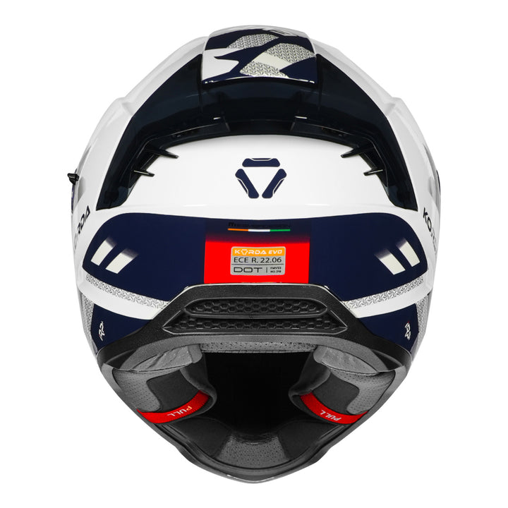 Korda Evo Triton Helmet white red blue back