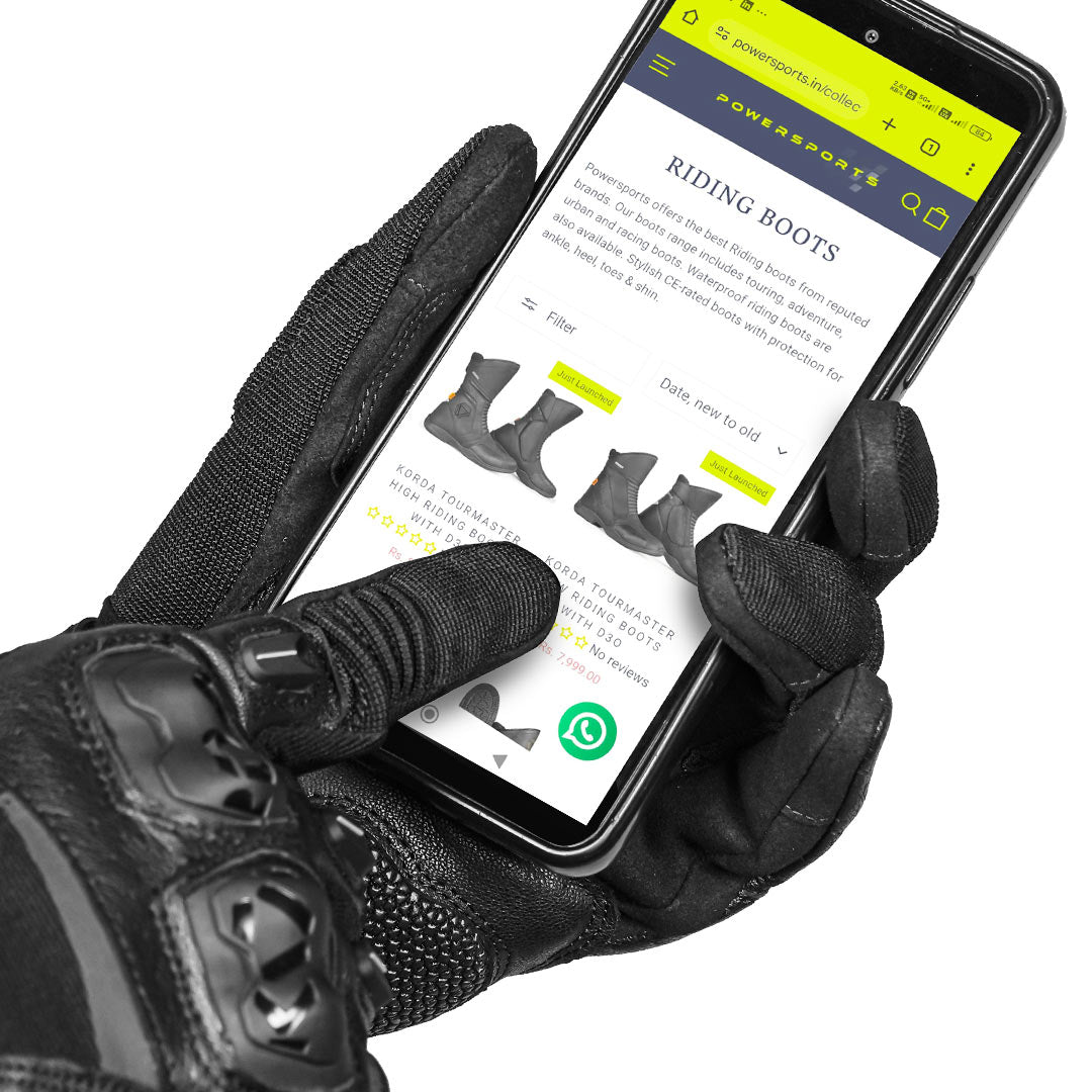 Korda Hybrid Riding Gloves touch tip