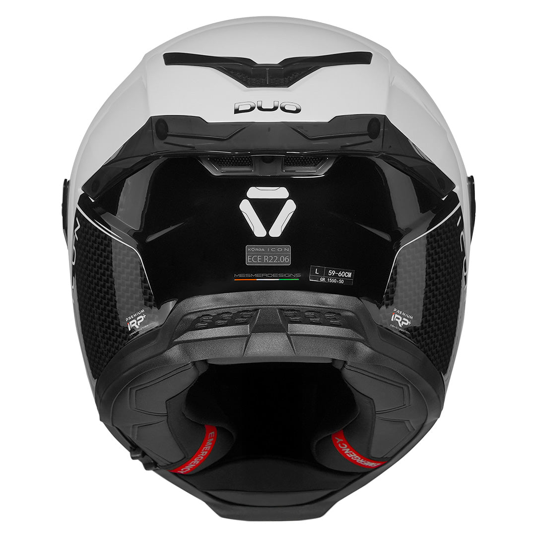 Korda Icon Duo Helmet black and white back