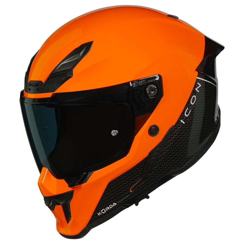 Korda Icon Duo Helmet Orange with smoke visor
