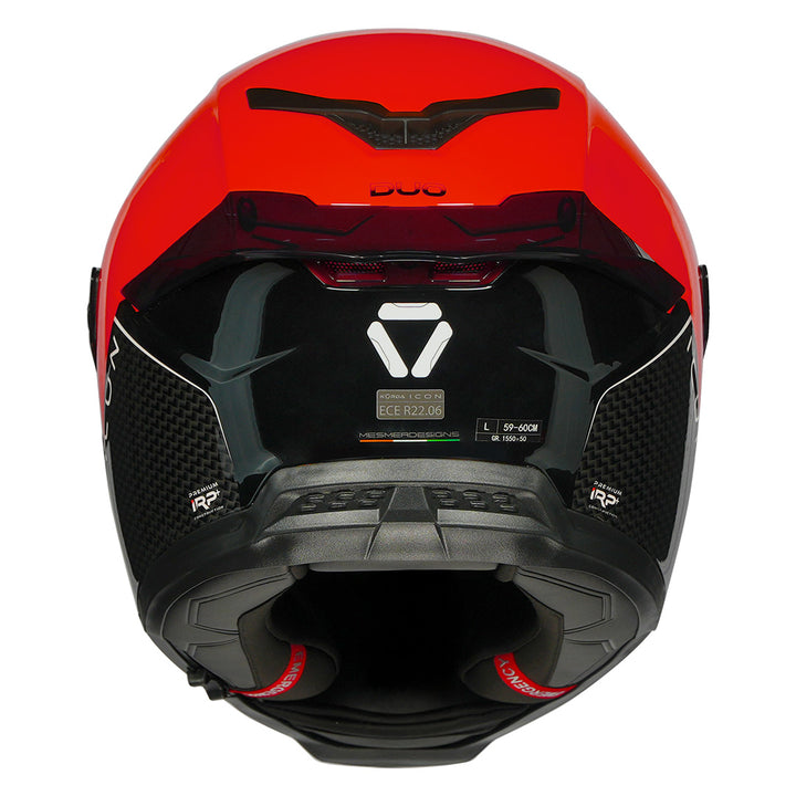 Korda Icon Duo Helmet Red back