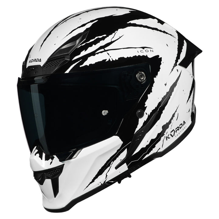 Korda Icon Fallout Helmet (White) with smoke visor