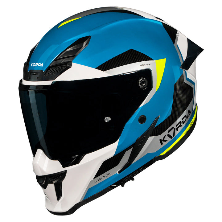 Korda Icon Lemur Helmet (Blue) with smoke visor