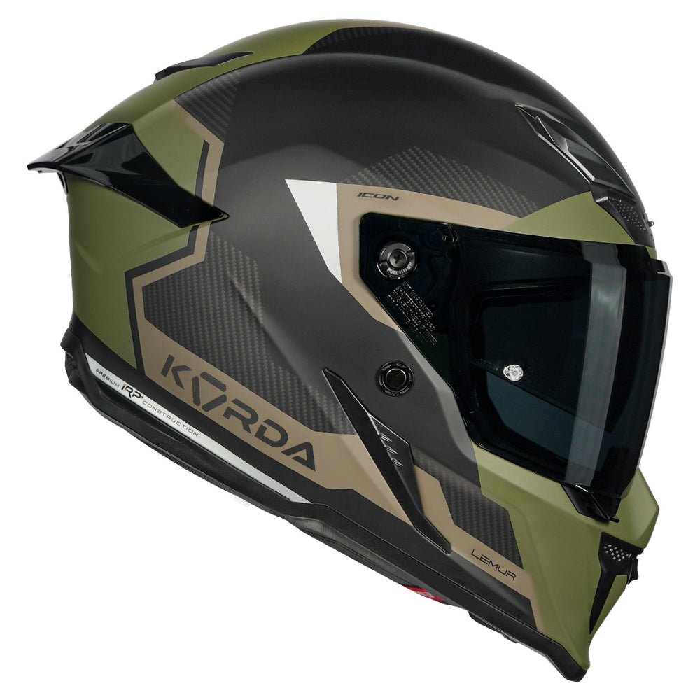 Korda Icon Lemur Helmet (Military Green) side
