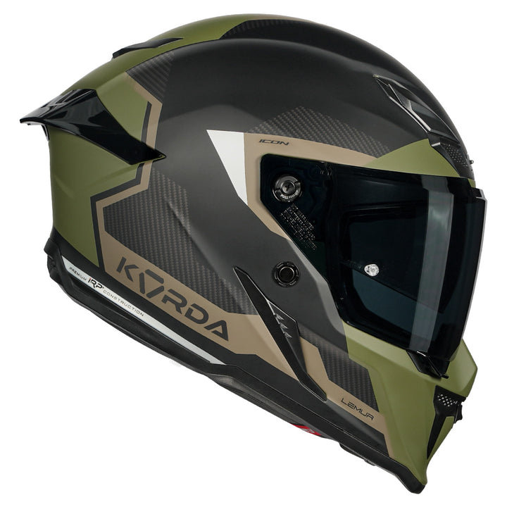 Korda Icon Lemur Helmet (Military Green) side