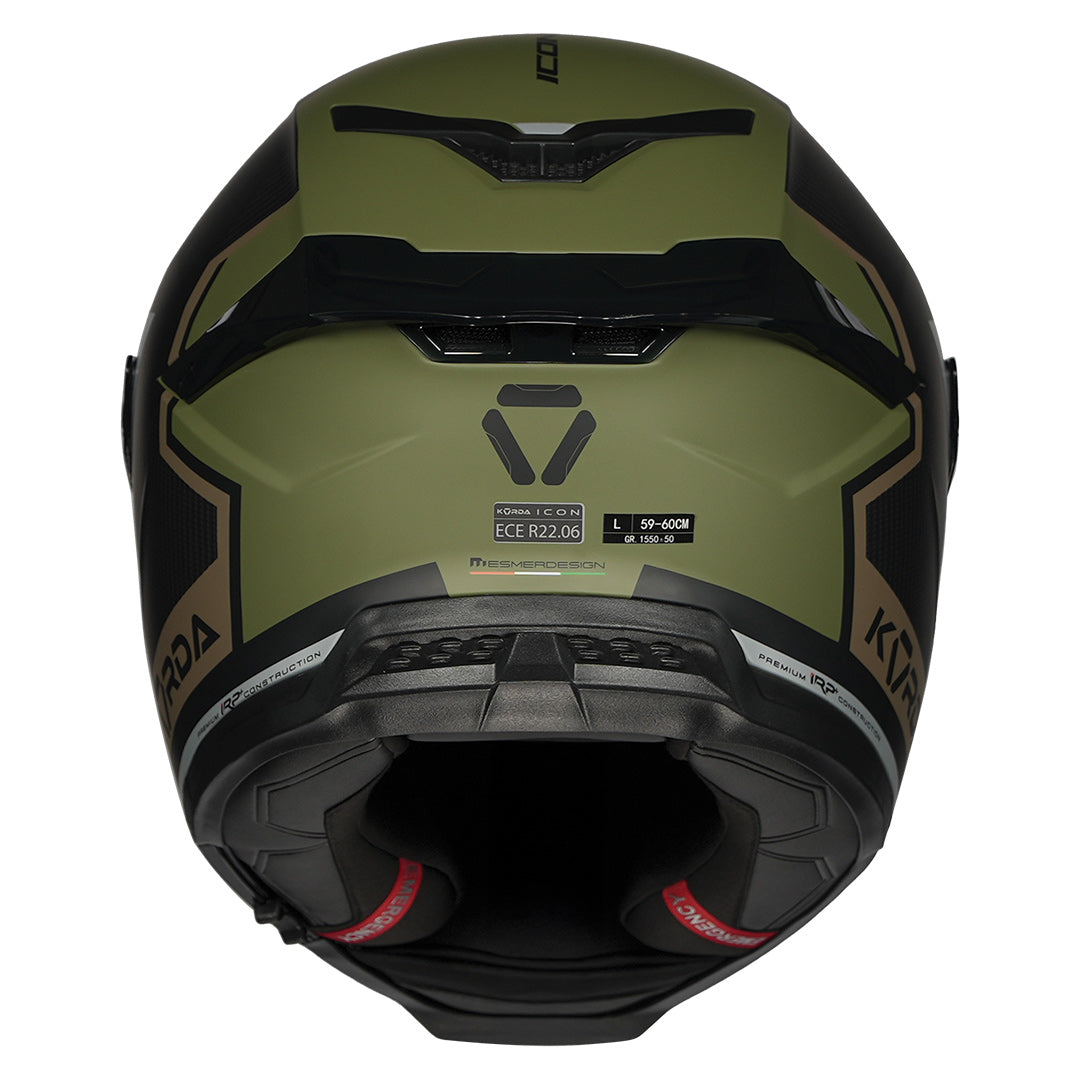 Korda Icon Lemur Helmet (Military Green) back