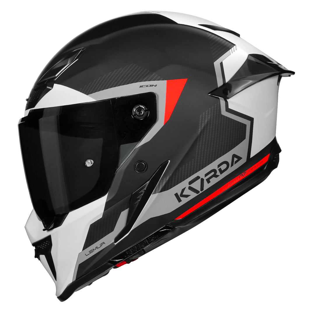 Korda Icon Lemur Helmet (Matt Red) side