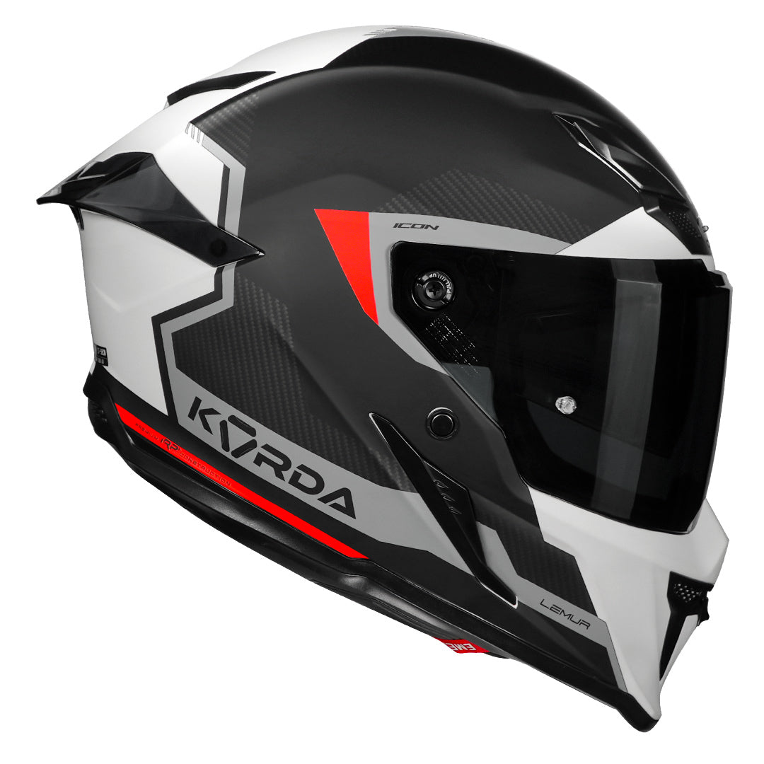 Korda Icon Lemur Helmet (Matt Red) side