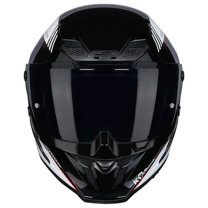 Korda Icon Nero Helmet white and Red front
