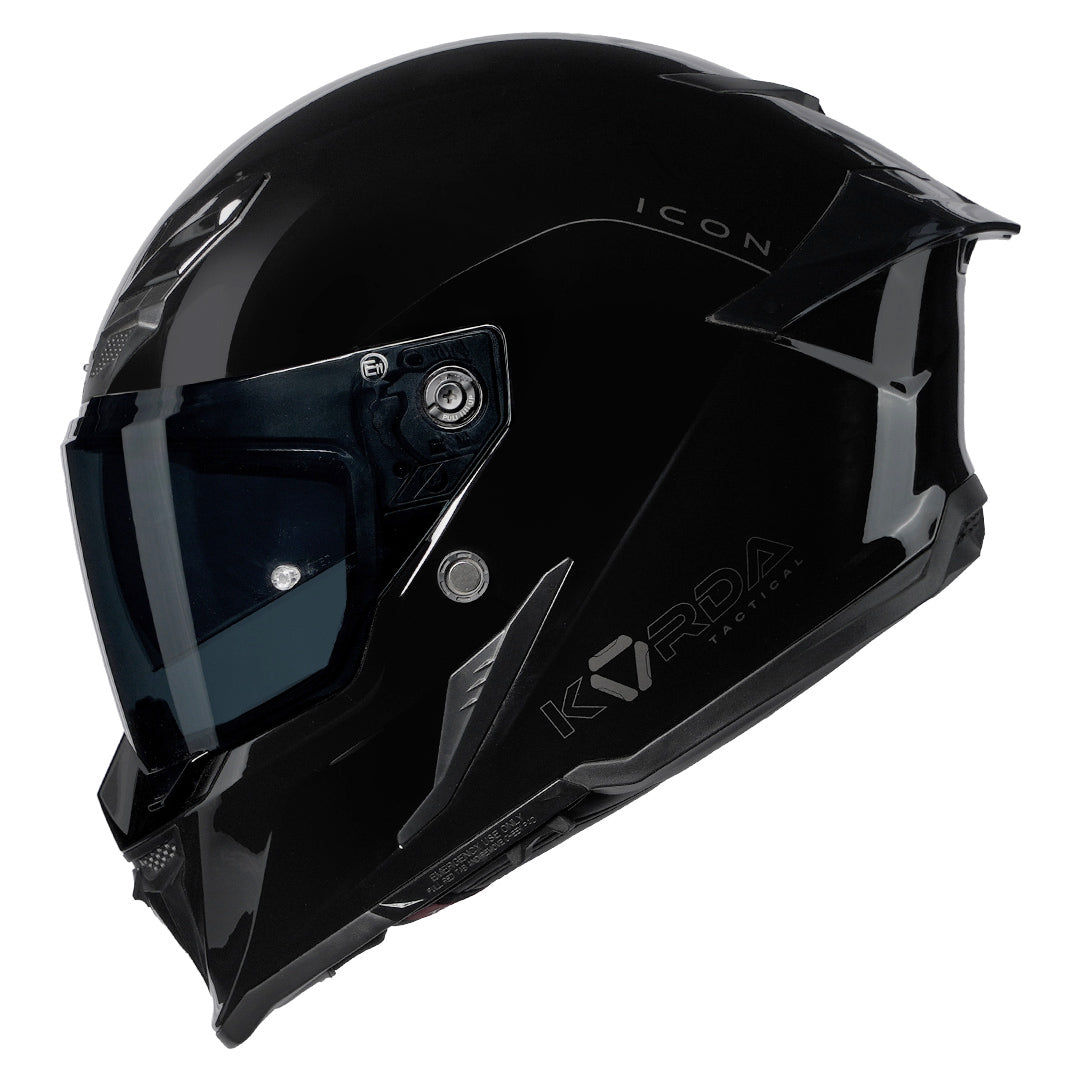 Korda Icon Solid Gloss Black Helmet side