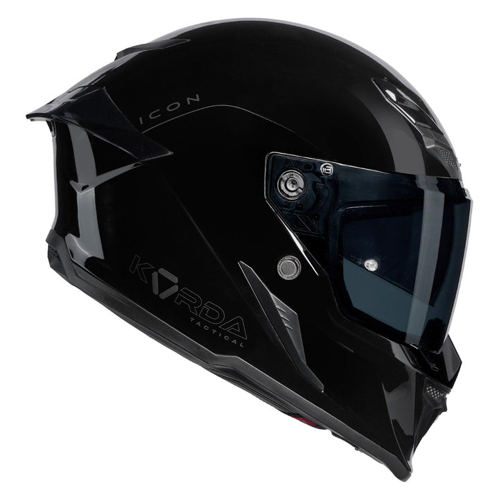Korda Icon Solid Gloss Black Helmet side