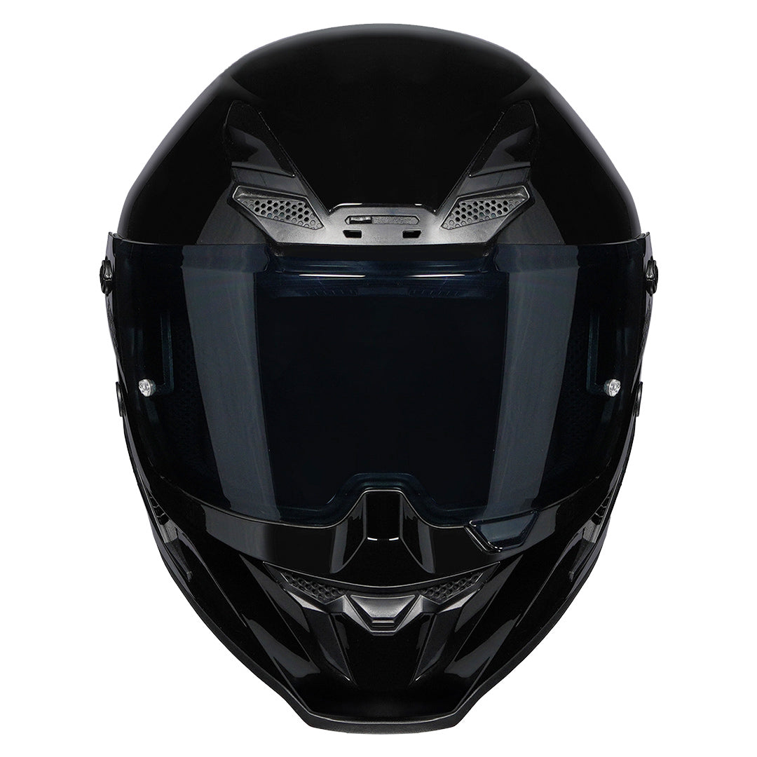 Korda Icon Solid Gloss Black Helmet front