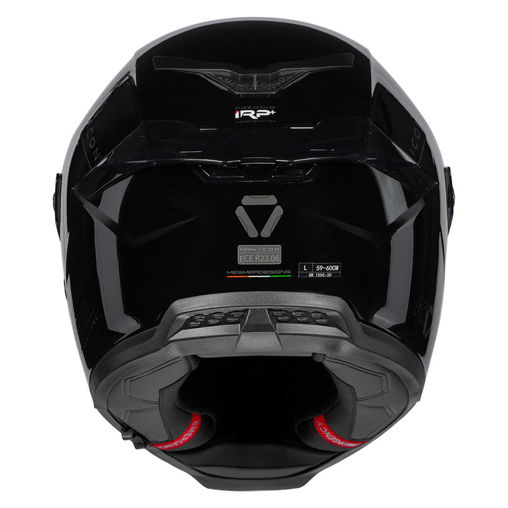 Korda Icon Solid Gloss Black Helmet back