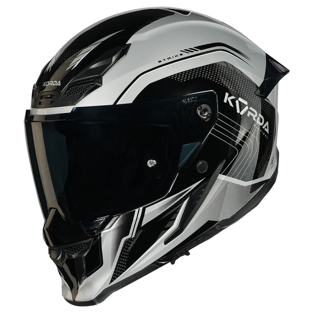 Korda Icon Strike Helmet (Gloss Grey) with smoke visor