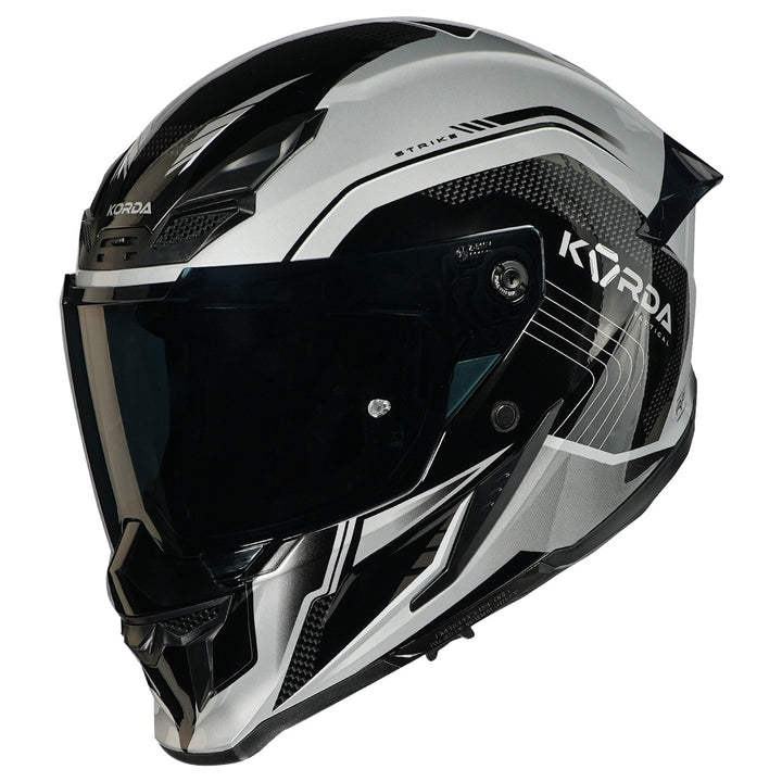 Korda Icon Strike Helmet (Gloss Grey) with smoke visor