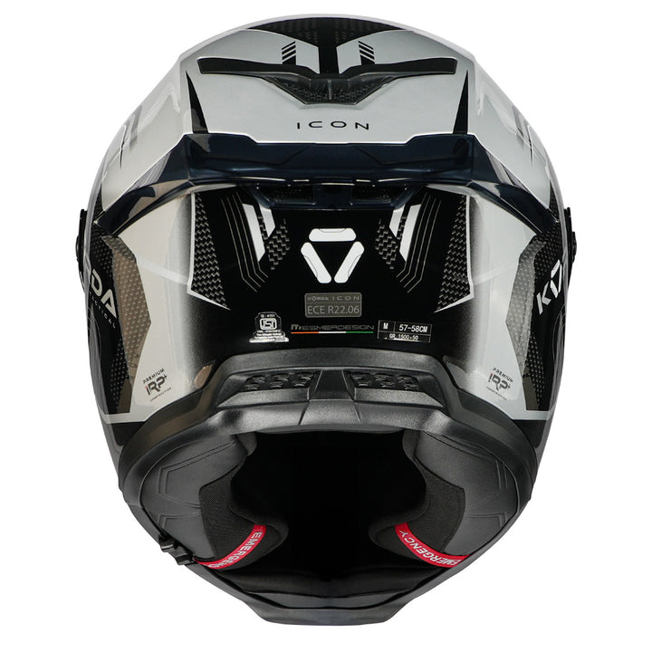 Korda Icon Strike Helmet (Gloss Grey) back