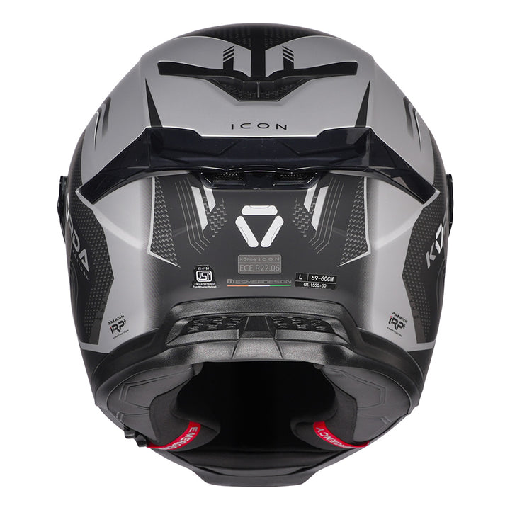 Korda Icon Strike Helmet Matt Grey back