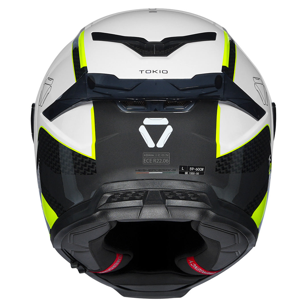 Korda Icon Tokio Helmet Fluorescent Yellow back