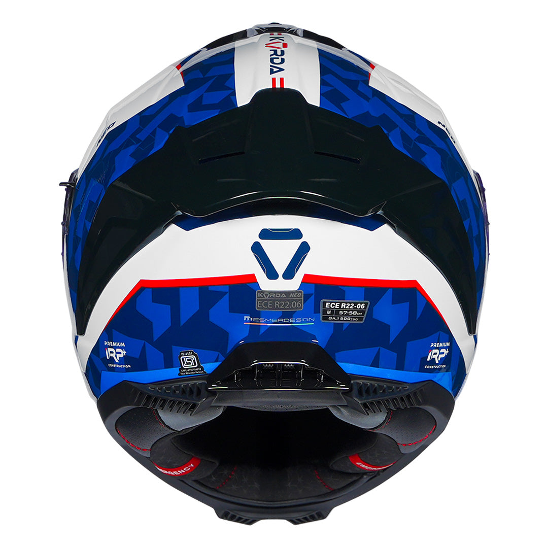 Korda Neo Creer Helmet (White Blue) back