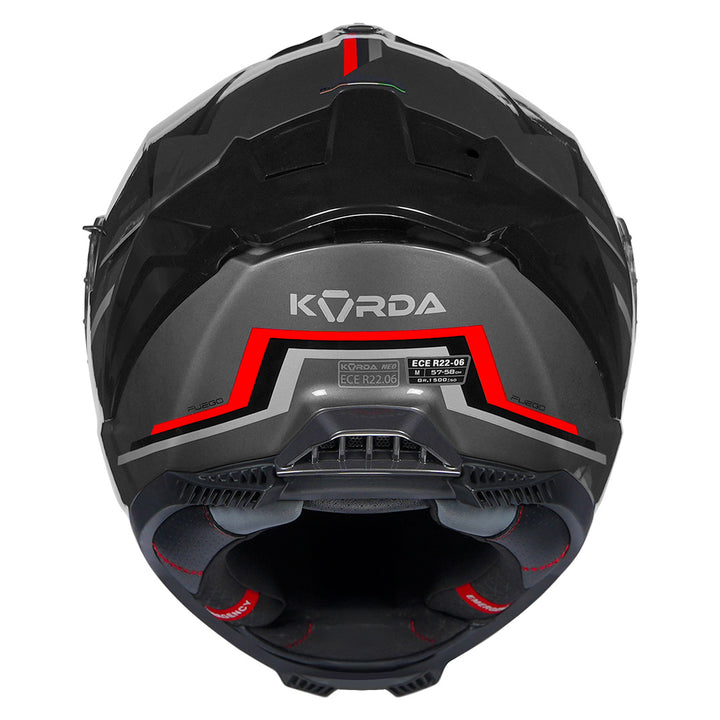 Korda Neo Fuego Helmet (Black & Red) back