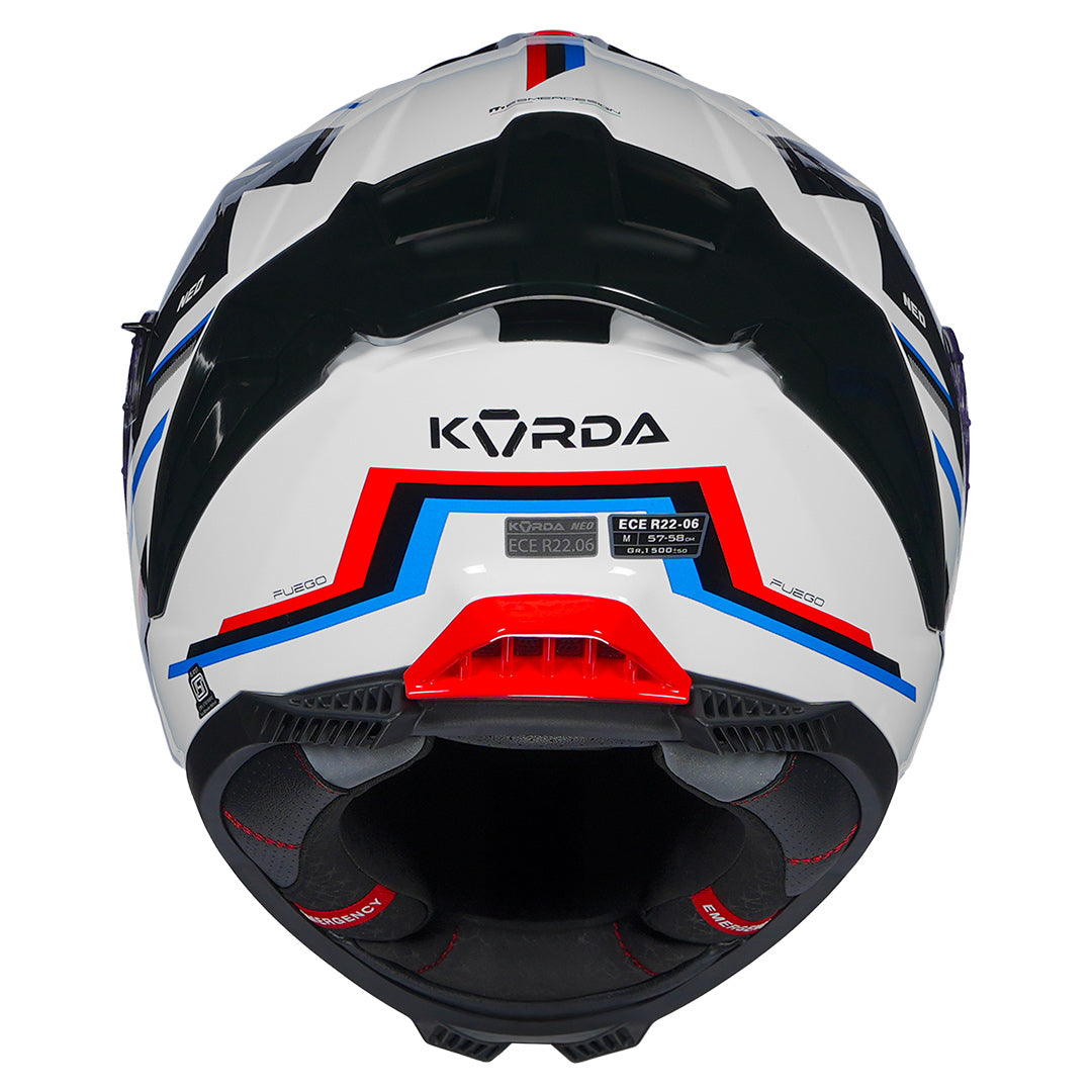 Korda Neo Fuego Helmet (Blue) back