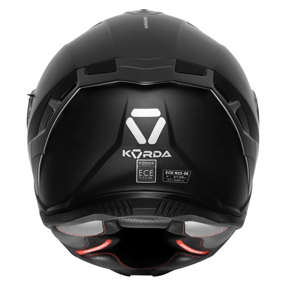 Korda Shockwave Solid Matt Helmet black back
