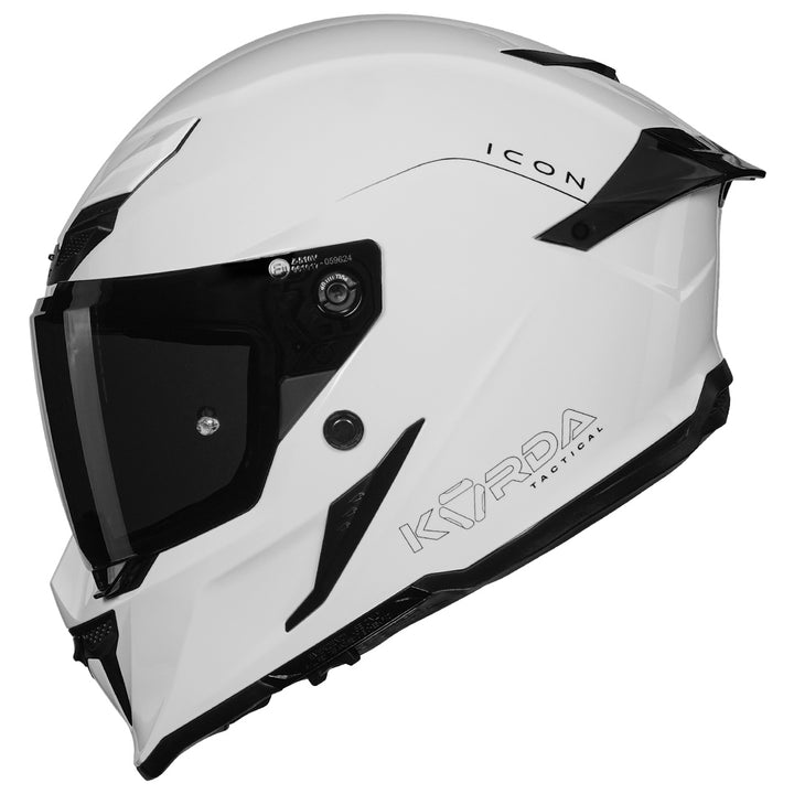 Korda Icon Solid Gloss White Helmet side