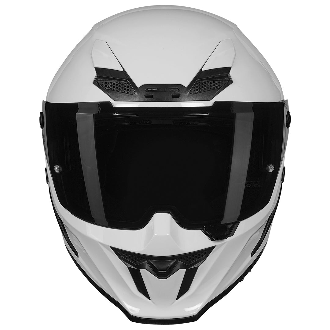 Korda Icon Solid Gloss White Helmet front